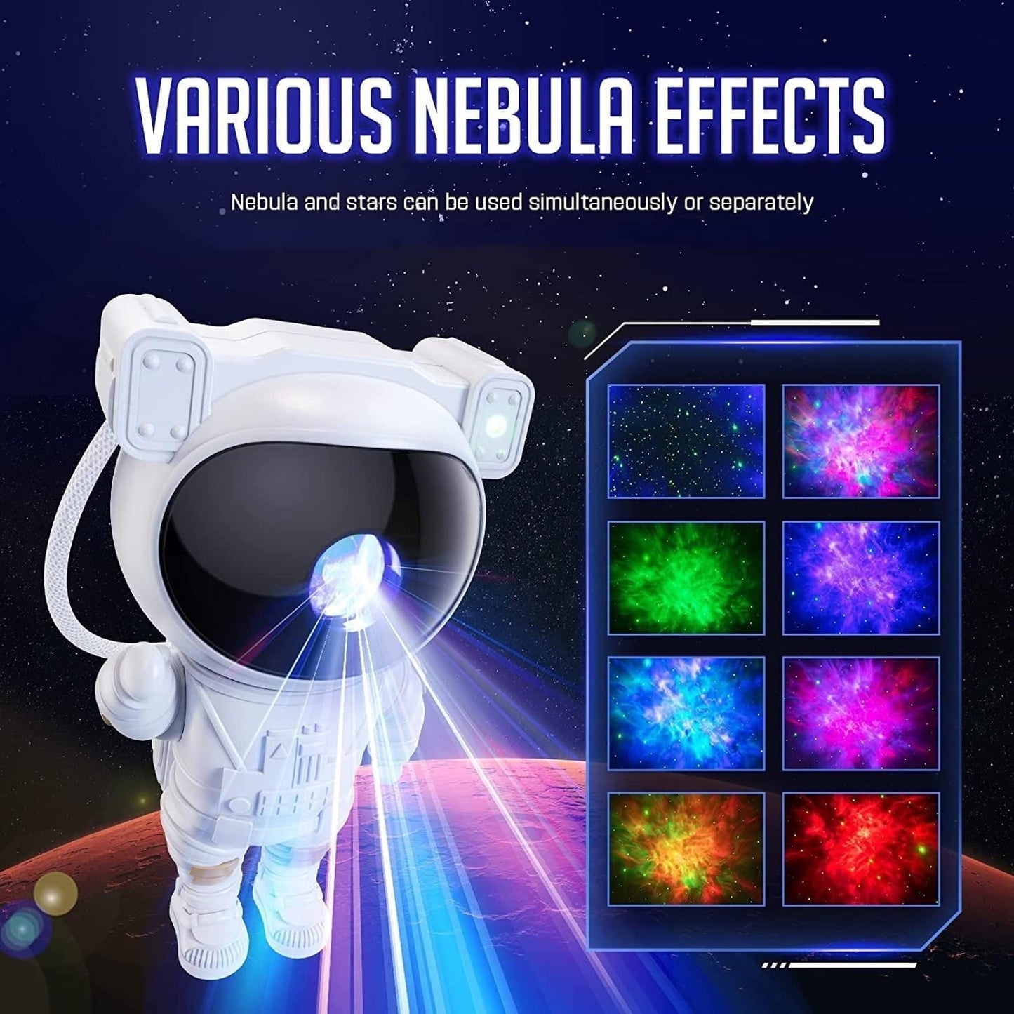 Astronaut Galaxy Projector - 360 Magnetic Head Rotation Remote Control