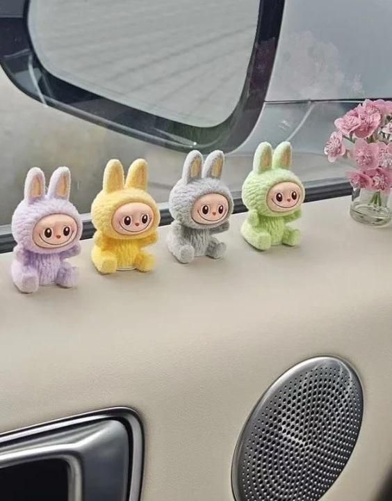 Pastel Labubu Desk Buddies - Pack of 4