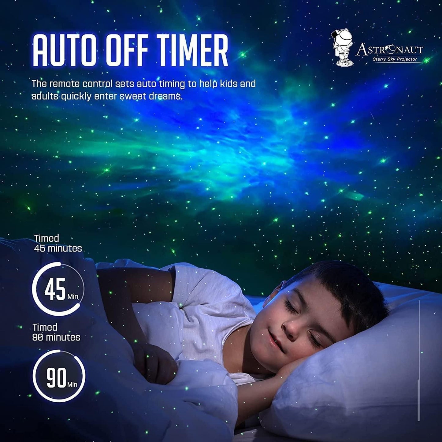 Astronaut Galaxy Projector - 360 Magnetic Head Rotation Remote Control